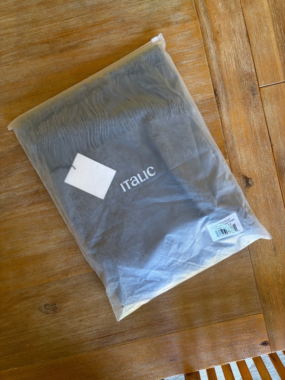 Italic Remy Cashmere Throw in Heather Gray